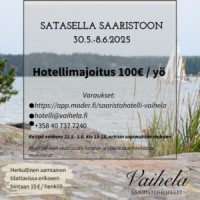 Saaristohotelli Vaihela menu