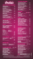 Archie's menu
