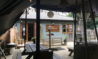 Rustic Rhubarb outside