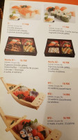 Sushi menu
