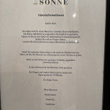 Gasthof Sonne menu