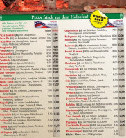 Öz Kebap Pizzahaus menu