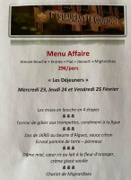 La Couronne menu