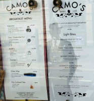 Camo's menu
