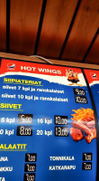 Deniss Kebab menu