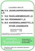 Lounaskahvila Torineväs menu