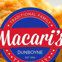 Macari's Take Away menu