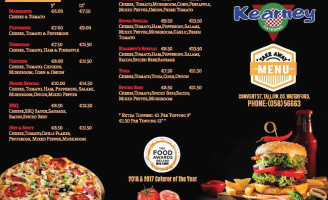 Kearney Catering menu