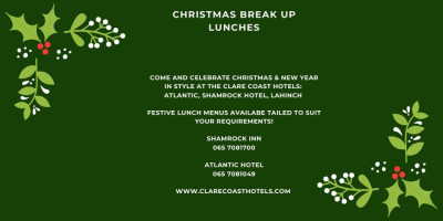 The Shamrock Inn menu