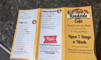 Roadside Cafe menu