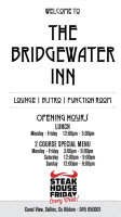 Bridgewater Inn menu