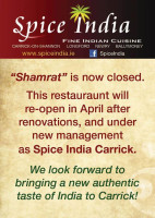 Spice India Carrick menu