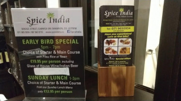 Spice India Carrick menu