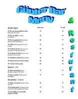 Guenter Resturant menu