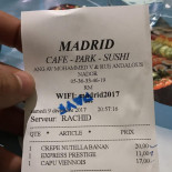 Café Madrid menu