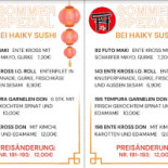 Haiky Sushi menu