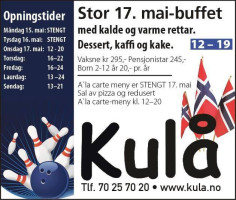 Kula Bowling menu