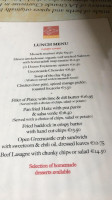 Kealys Seafood menu