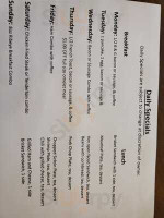 Earl Of Cornwall menu