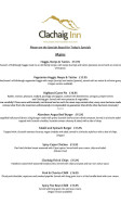 The Clachaig Inn menu