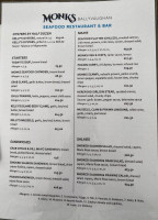 Monks Ballyvaughan menu
