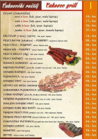 Stara Vaga menu