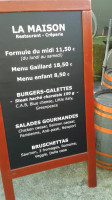La Maison menu