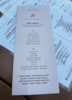 The White Cross menu