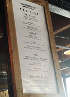 The Black Bull menu