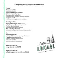 The Gaelic menu