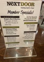 The Sloop Inn menu