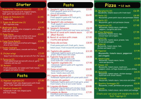 Bella E Bunoa Rosyth menu