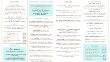 The Whitebrook menu