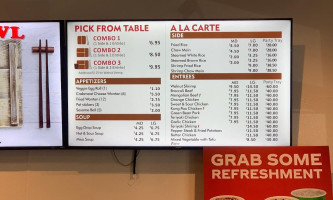 Kfc menu