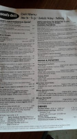 Gino's Gelato menu