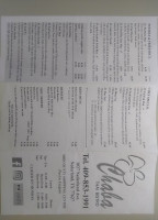 Paradise menu