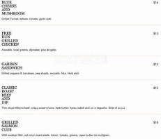 The Mad Hunter menu
