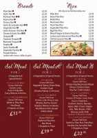 Mr Singh's menu