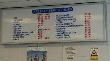 Arlesey Fish And Chips menu