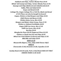 The Wheel Inn menu