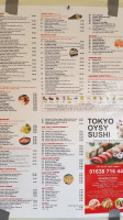 Tokyo Oysy Sushi menu