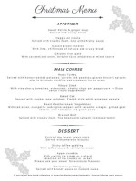Dante's menu