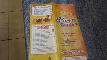 China Garden menu