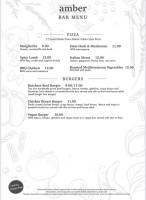 Amber Bar Restaurant menu