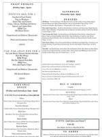 The Old Bank menu
