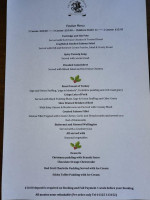 George And Dragon menu