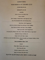 George And Dragon menu