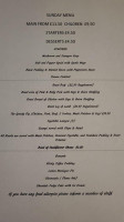 George And Dragon menu