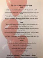 The Royal Oak menu