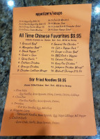 Macdonald Cabins menu